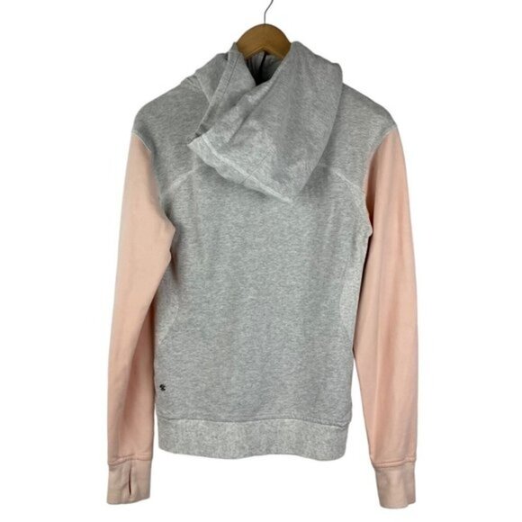 Lululemon On The Daily Heather Gray Blush Pink Full Zip Hoodie Sweater US 6 - Picture 6 of 14